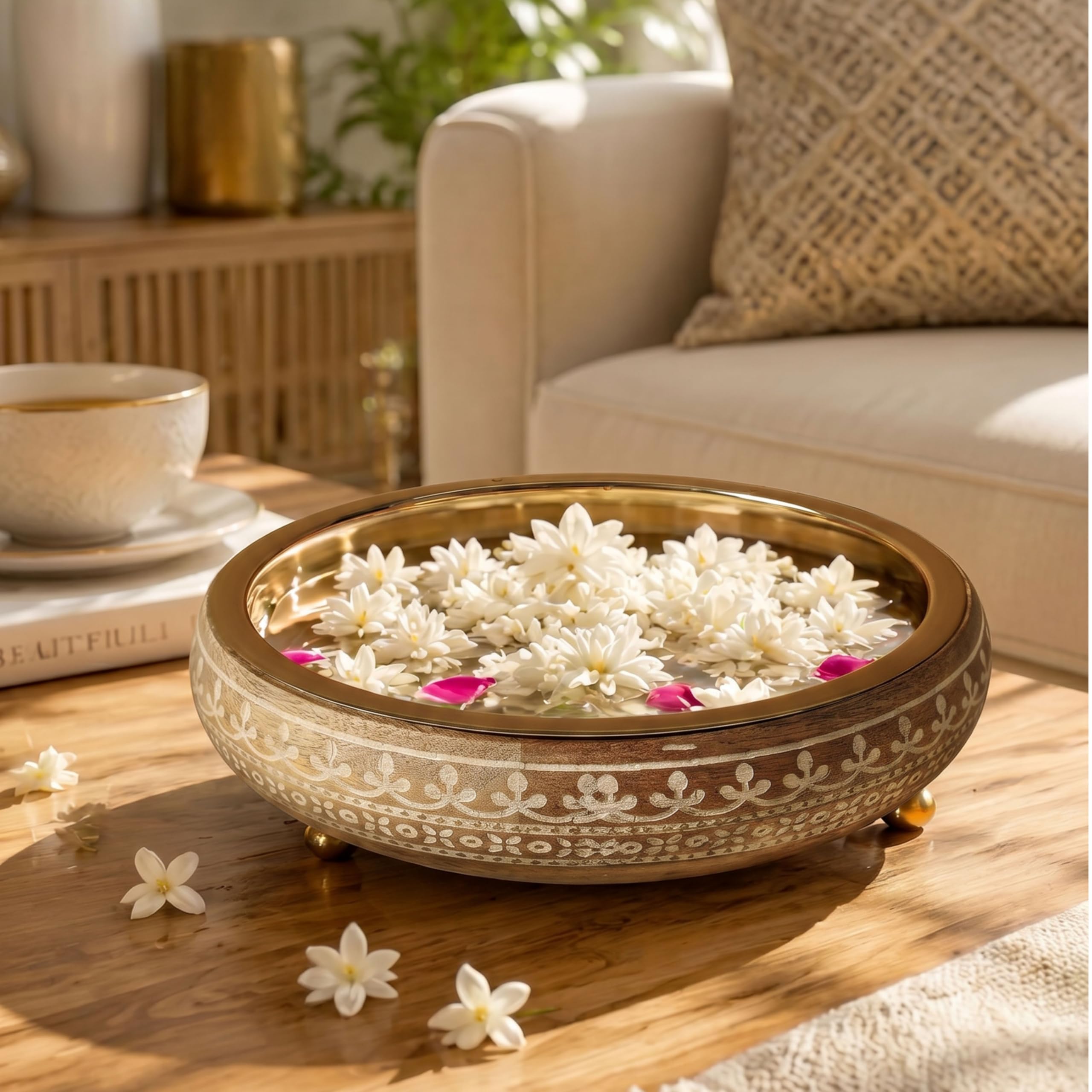 BEHOMA Wooden Urli - Traditional Home Decor -5