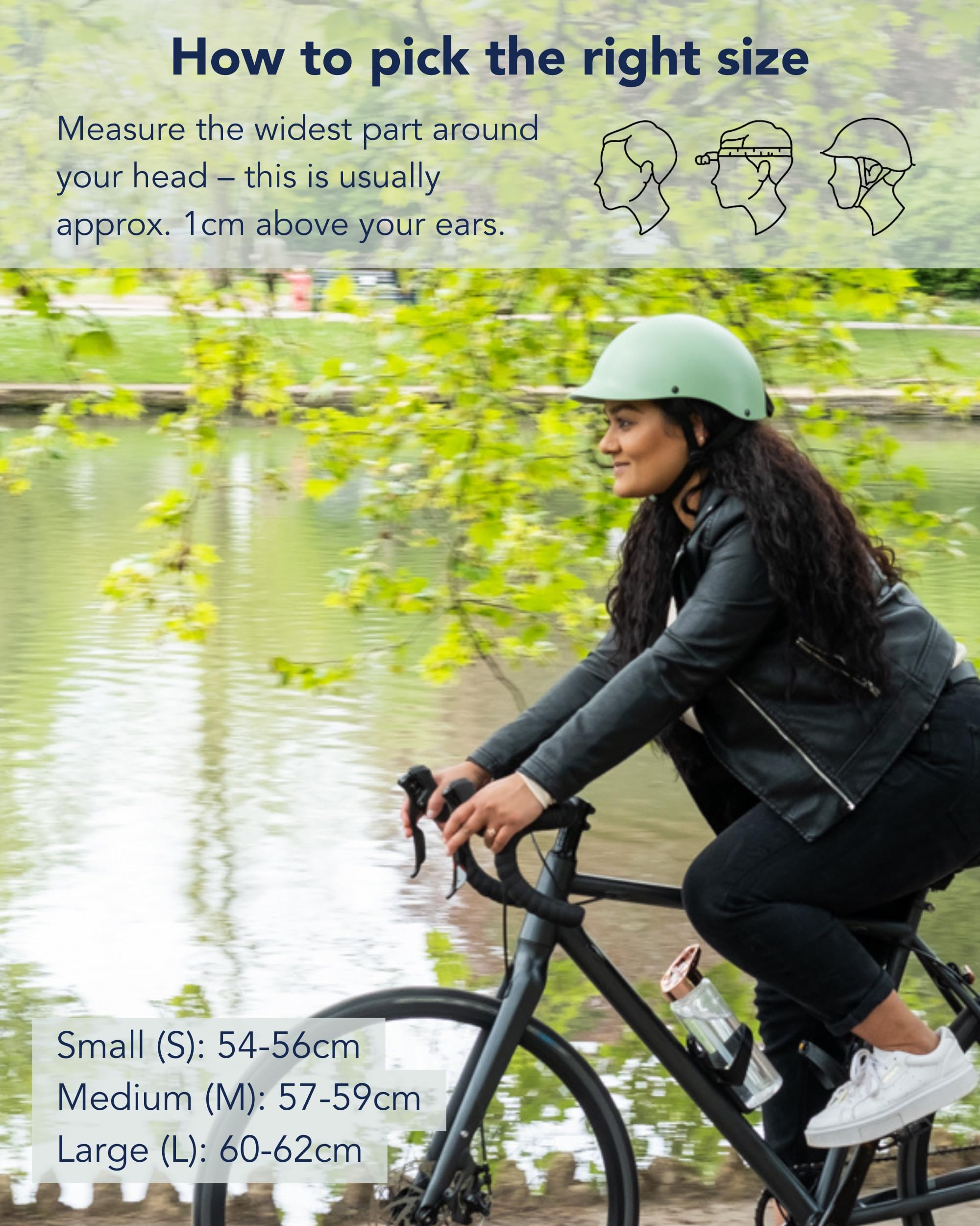 Dashel Casco unisex para adultos, fabricado en el Reino Unido, ligero, seguro y cómodo, elegante equipo de seguridad para bicicleta urbana o scooter eléctrico para hombres y mujeres