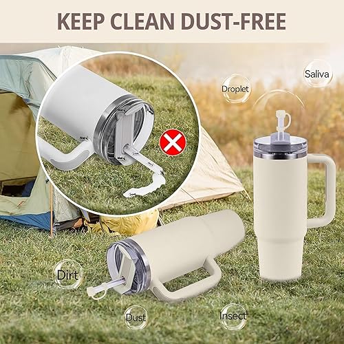 Miniatura 3 de Juego de 4 tapones antiderrames para Stanley Cup 2.0, accesorios de 40 onzas30 onzas, kit de silicona a prueba de fugas de accesorios para vasos