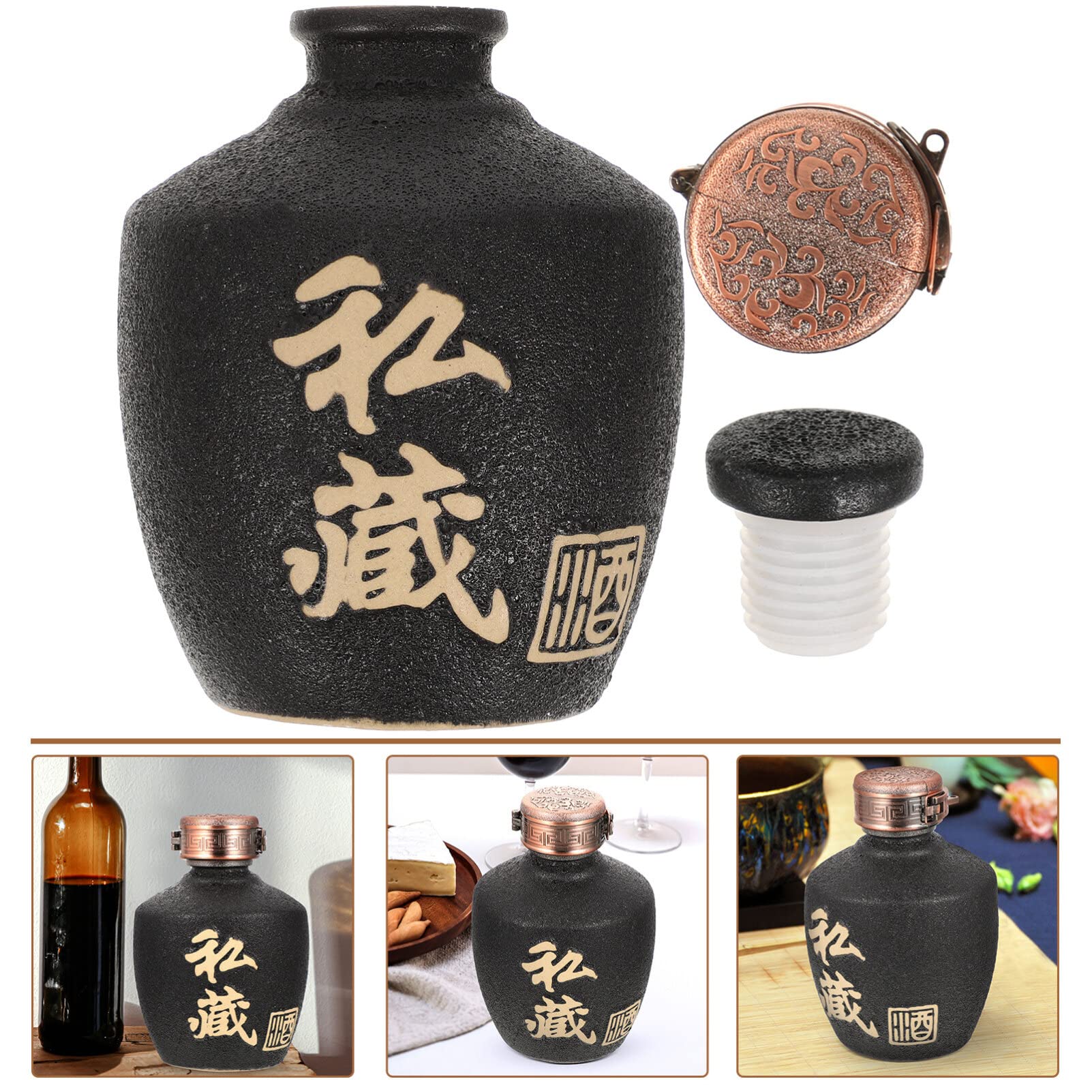 Amazon.co.jp: Luxshiny Chinese Liquor Bottle, Wine Pot, Shochu