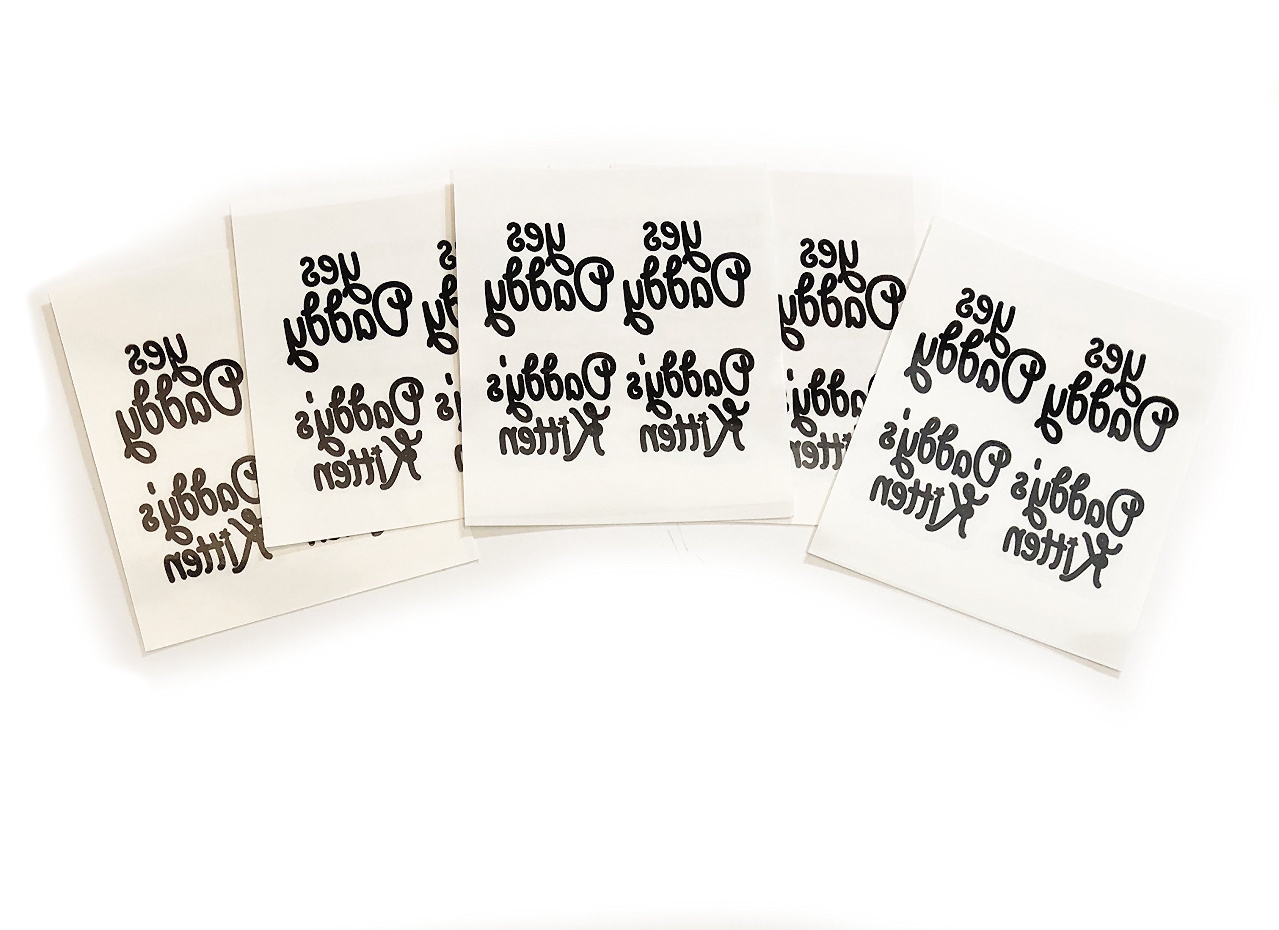 5 Sheets of Daddy's Kitten Yes Daddy Temporary Tattoos