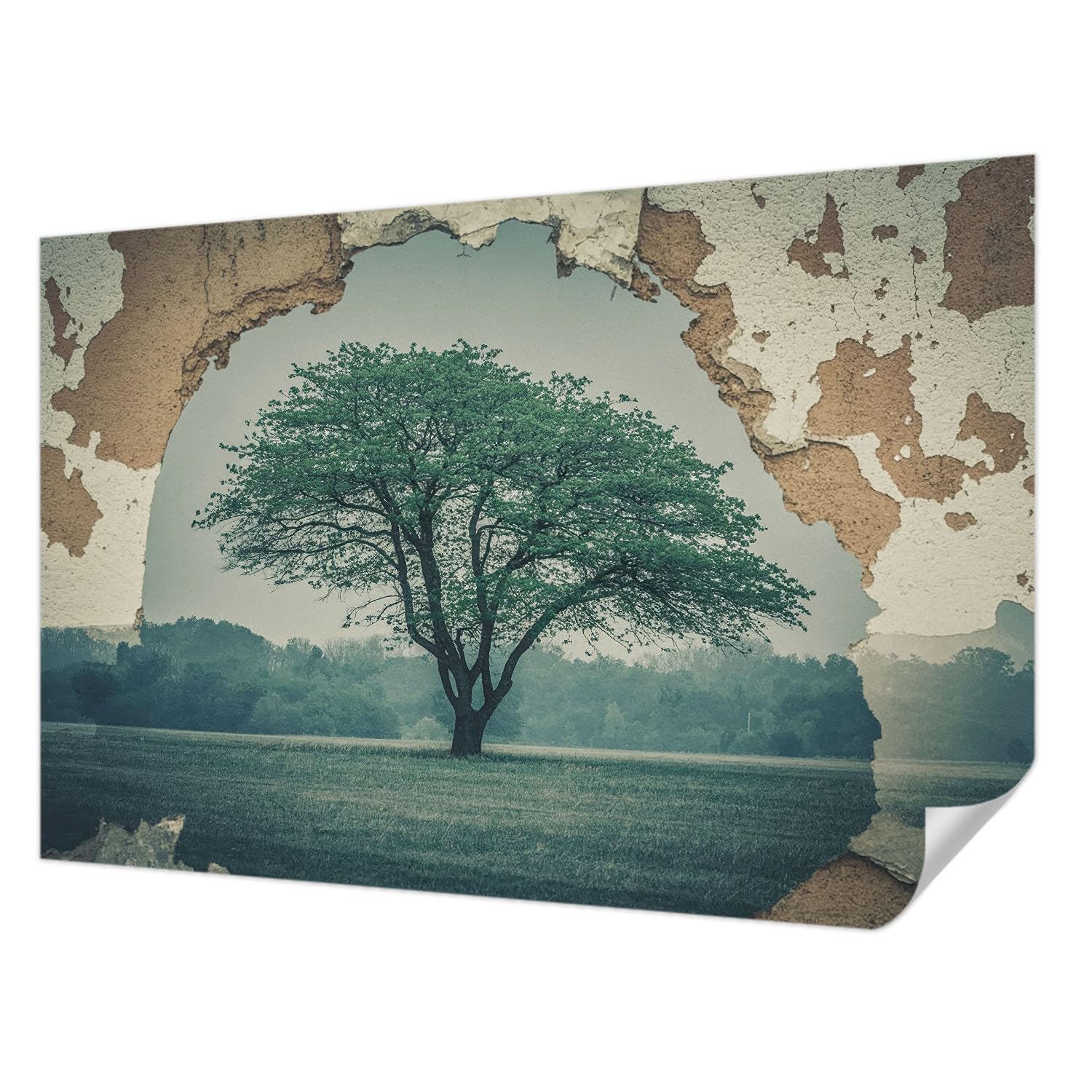 Papier Peint Auto-Adhésif Tulup 104x70 cm Un arbre solitaire