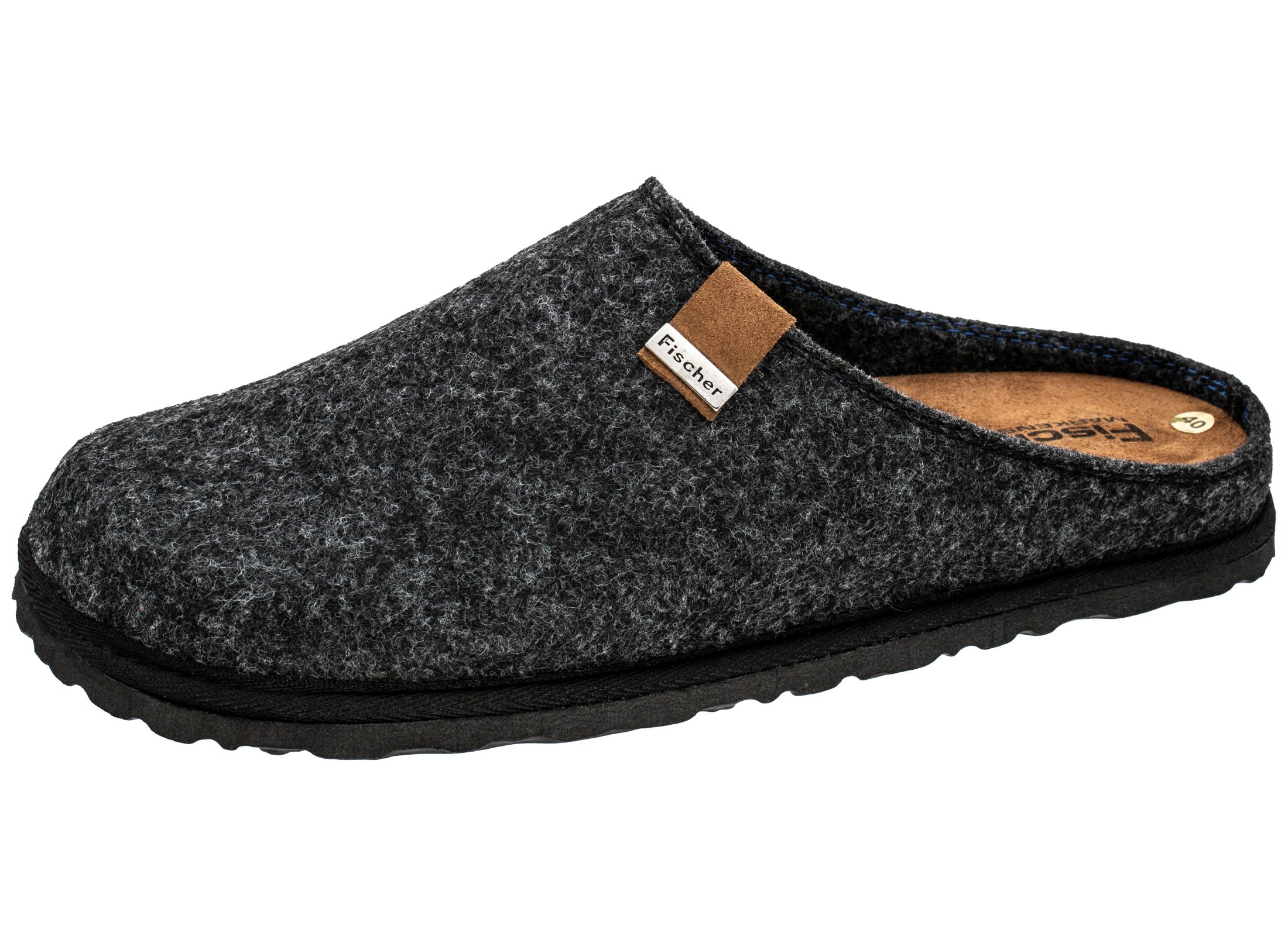 Fischer Markenschuh Men's Helge Slippers, charcoal, 7 UK