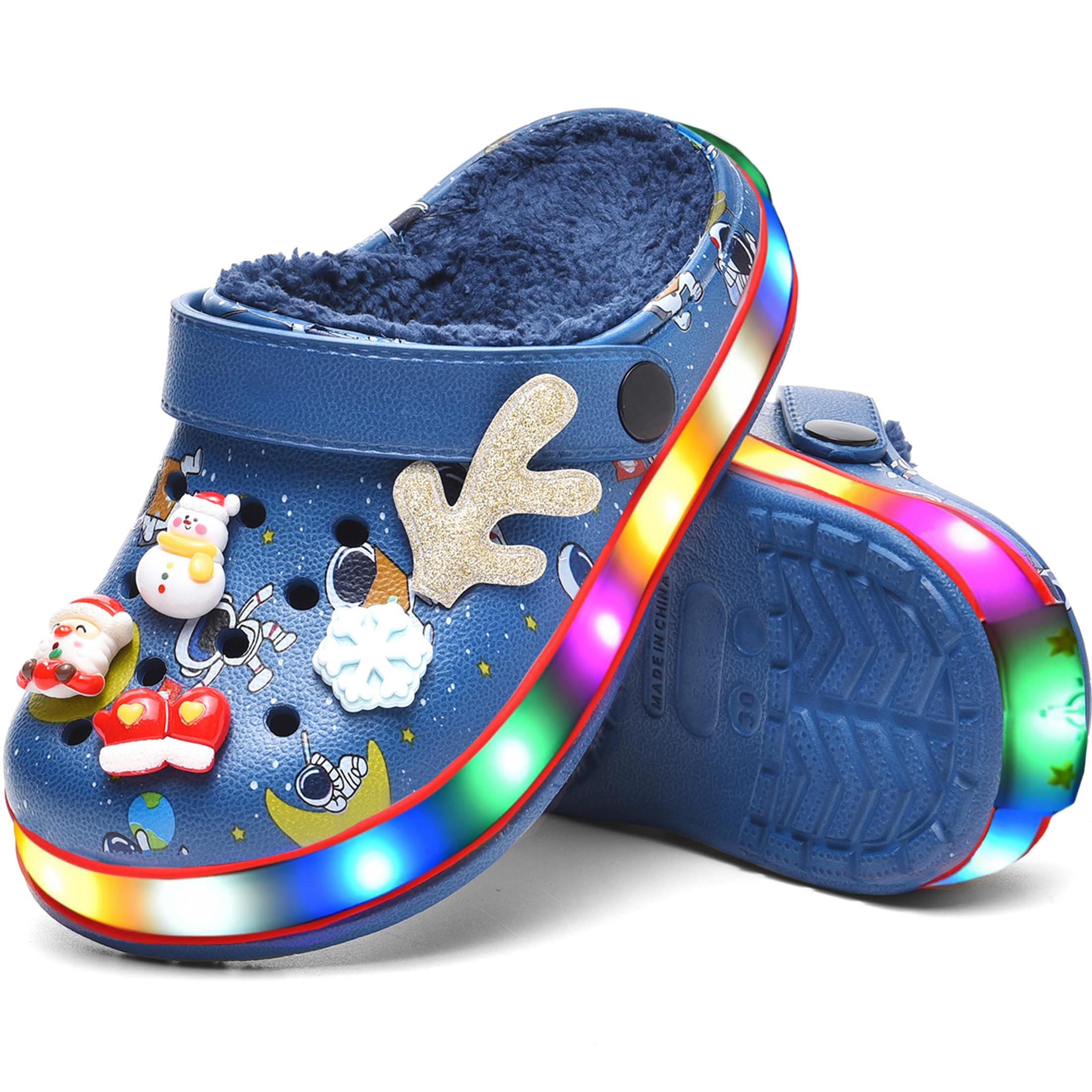 STAHOVY Kids' Boys Girls LED Clogs Cute Garden Shoes Cartoon Slides