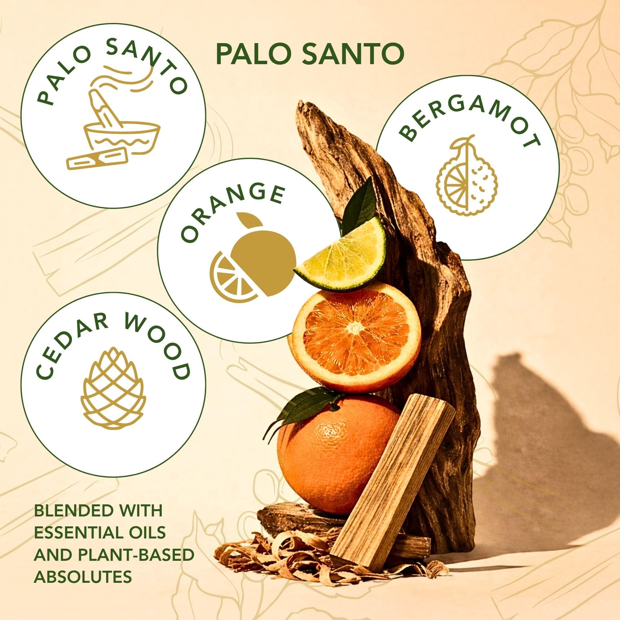 Palo Santo słoik na świecę z czystego wosku pszczelego, 90 godzin palenia, klasycznie zaprojektowane, nietoksyczne świece zapachowe do dekoracji domu i aromaterapii, łagodzące stres i lęk, z
