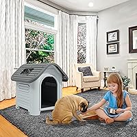 Vista 12 de YITAHOME Dog House Outdoor Plastic Doghouse Water Resistant Pet House with Adjustable Skylight and Elevated Base for Small, Medium, and Large Dogs