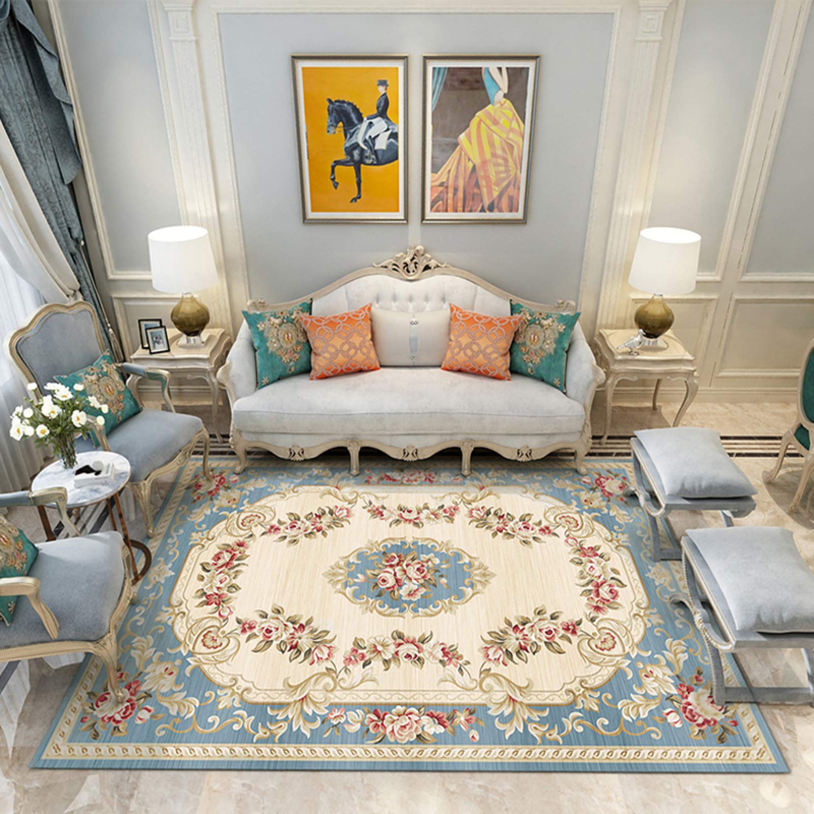 Tapis moderne antidérapant grand format pour sécuriser le sol de la cuisine et du salon