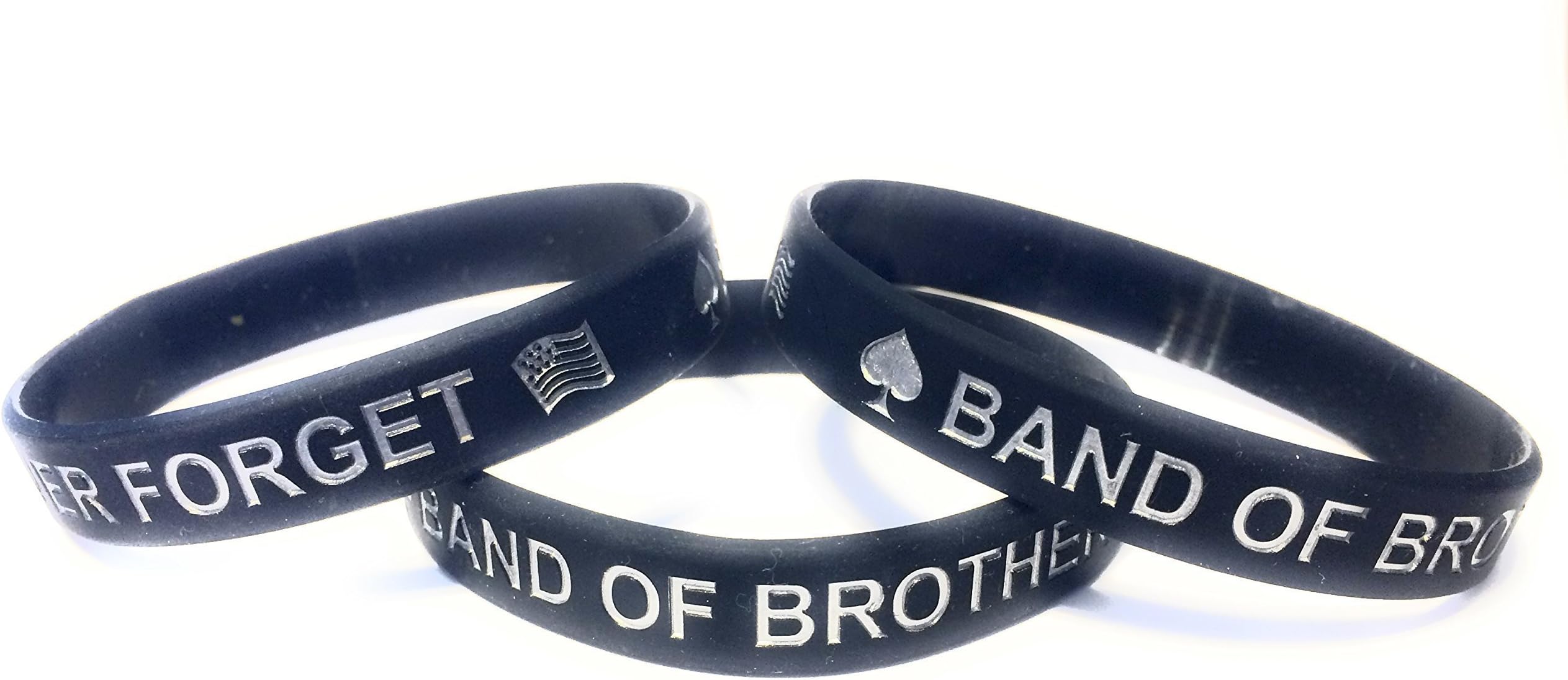 Heroes United 3 Never Forget 9/11 9-11 Wristbands Military Army Firefighter Police Solidarity Bracelet Silicon Wristband