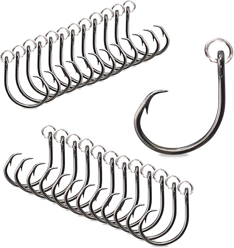 Miniatura 9 de Mustad Círculo de demonio con anillos 4 veces fuerte, diseñado para funcionar perfectamente con gancho Kirbed, níquel negro