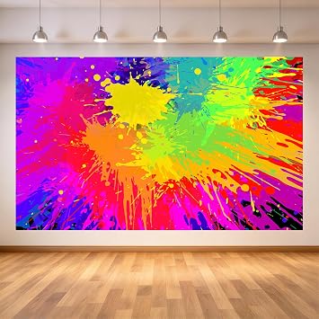 Painting Backdrop,Paint Splatter Decorations Art Photography,Color,5x3ft
