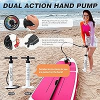 Vista 6 de Tabla de remo inflable con accesorios de SUP, tablas de remo inflables para adultos y jóvenes, cubierta de EVA antideslizante, postura amplia, bomba