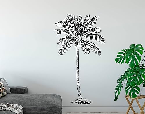 Miniatura 2 de Vinilo calcomanía decorativo para pared de coco Palmera 72"x41" 6ft Tall