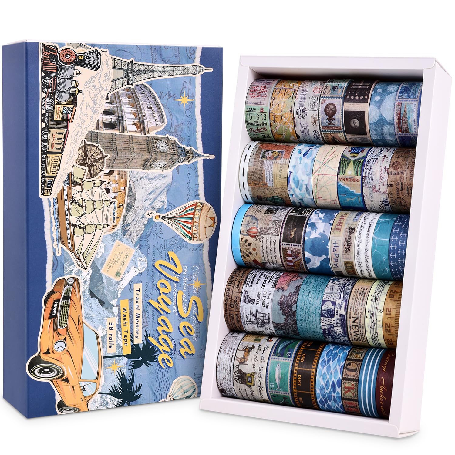 Vintage Washi Tape Set - Butterflies & Flowers -19