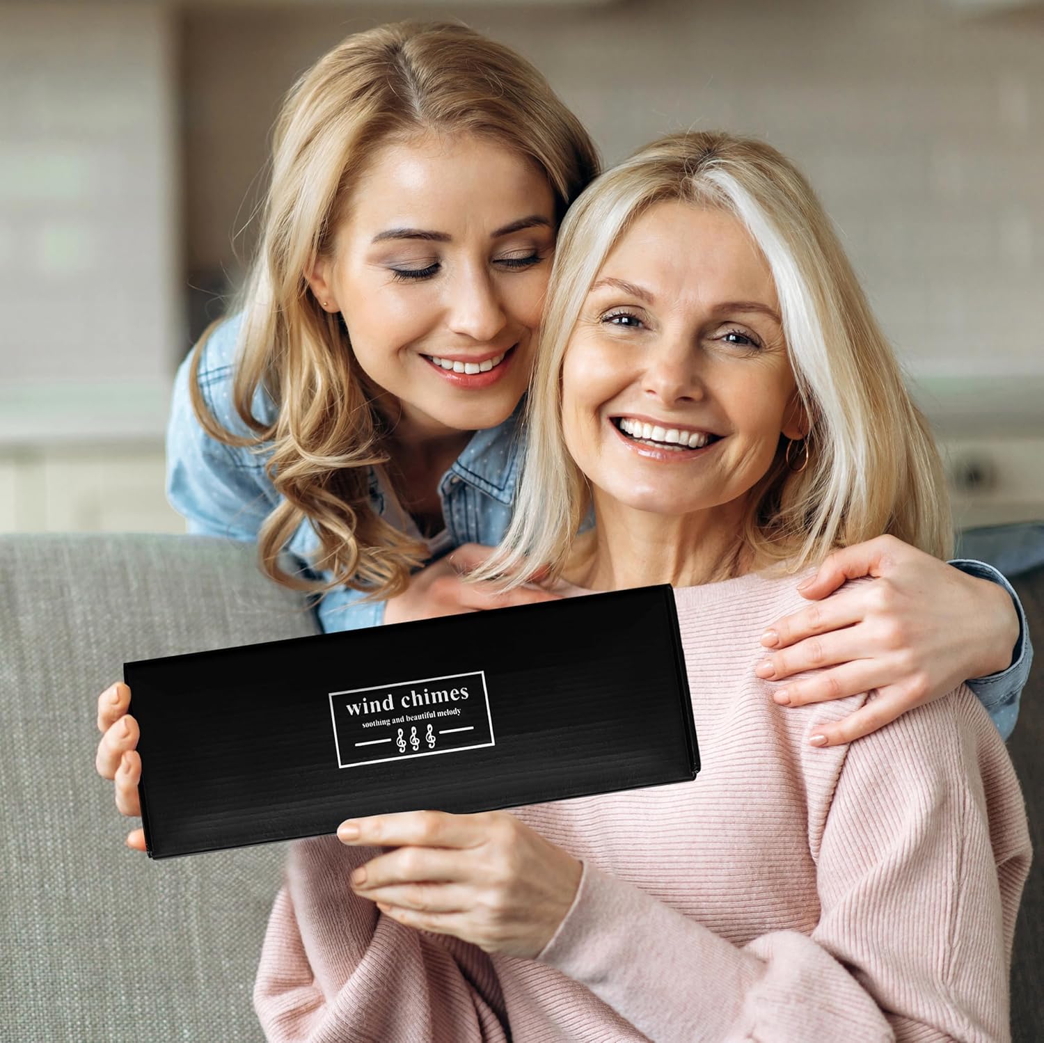 ZANIION Mom Gift Wind Chime 32", Unique Mother Gift for Birthday, Best Mom Ever Presents, Christmas, Mother's Day, B-Day, Decoration Present Ideas Wind Bell - Image 4