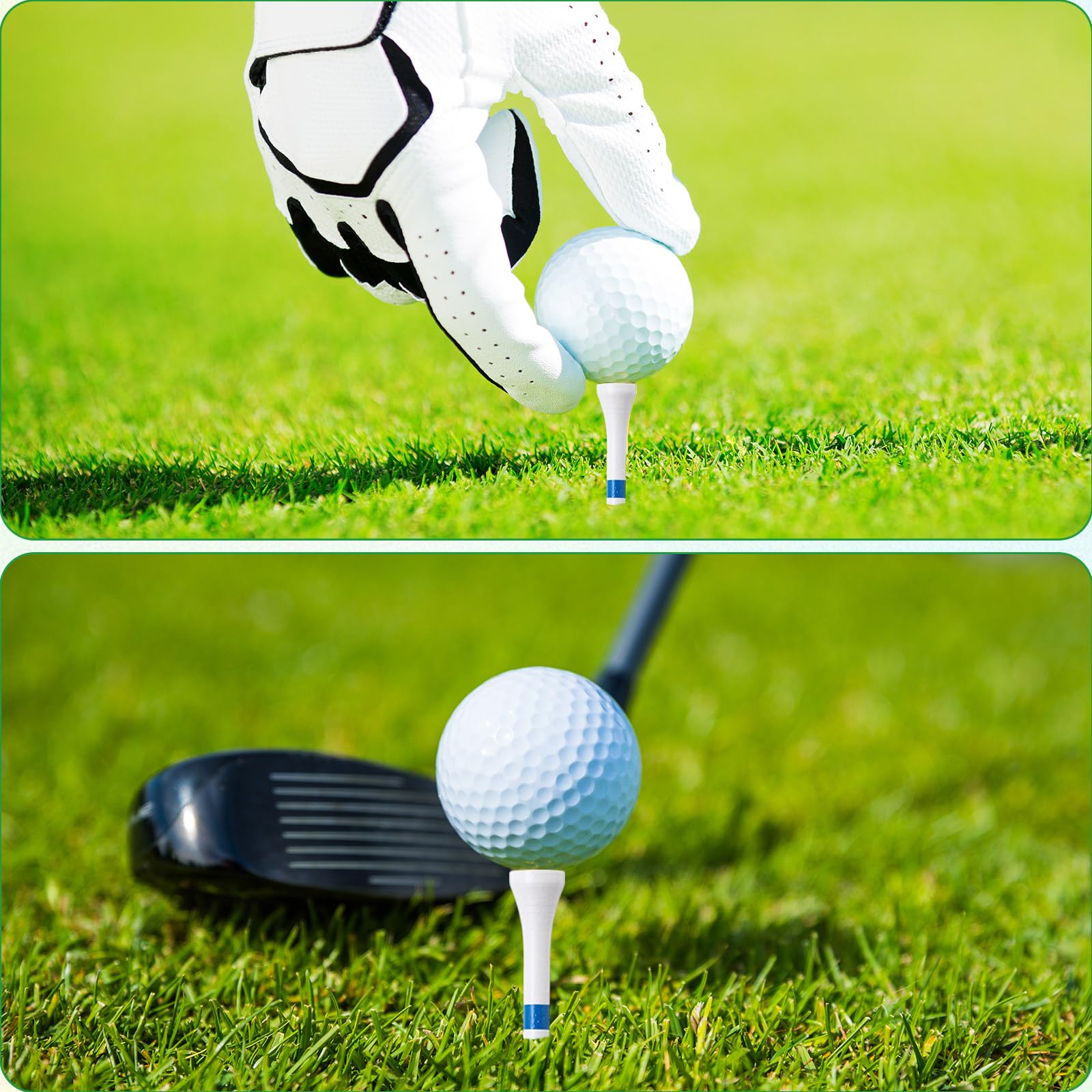 Vinsot 1000 Pcs Golf Tees Bulk Wood Tees, Golf Tees for Women Men Ladies Clubs Golf Ball Theme Party Accessories