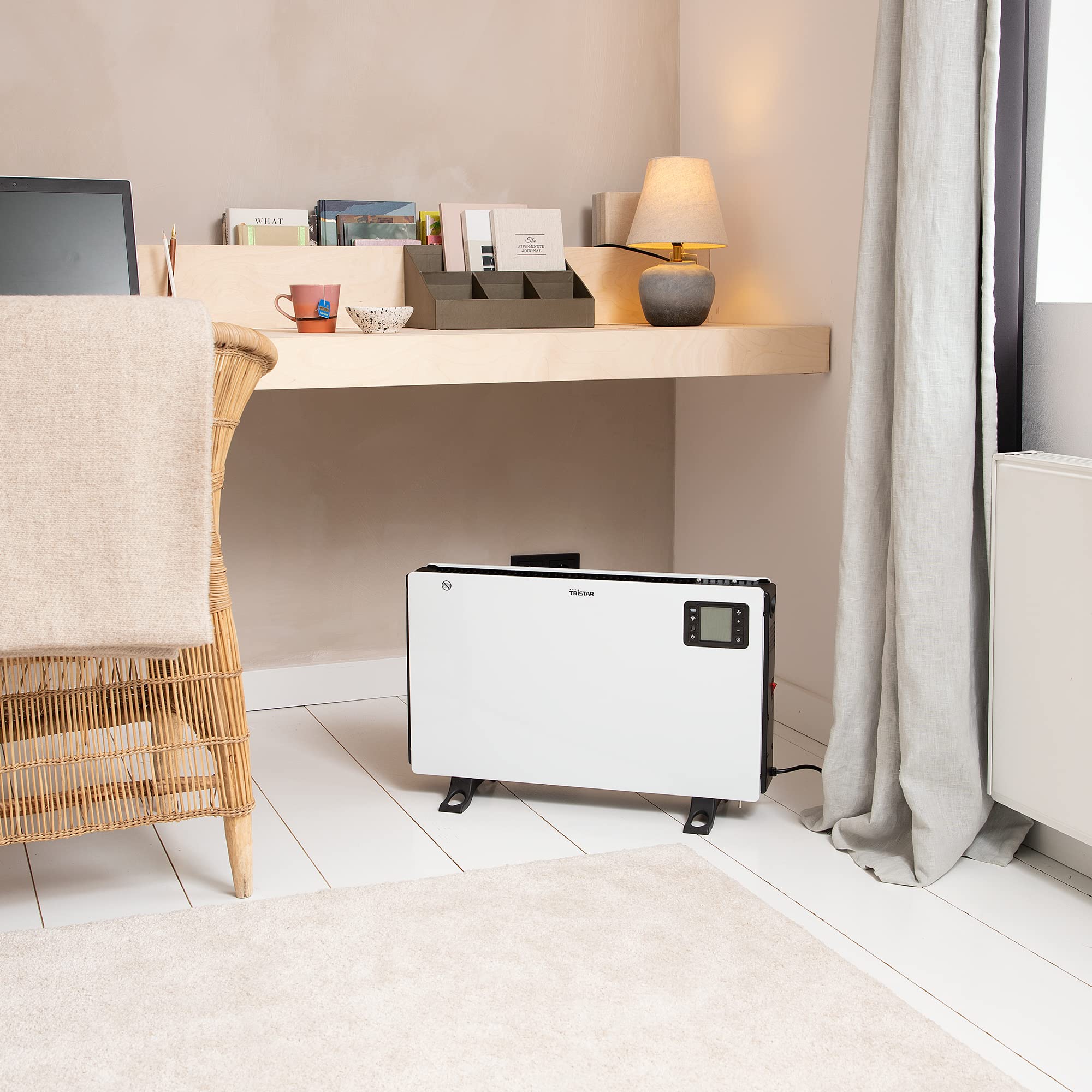 Tristar KA-5819 Calefactor convector con wifi, Control mediante app y voz, Función turbo, Función temporizador, 2000W