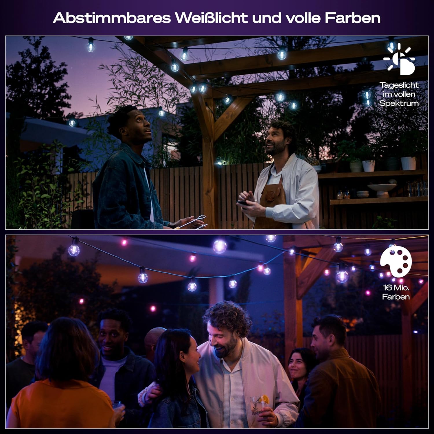 Philips Hue Festavia Globe gömbök közelről