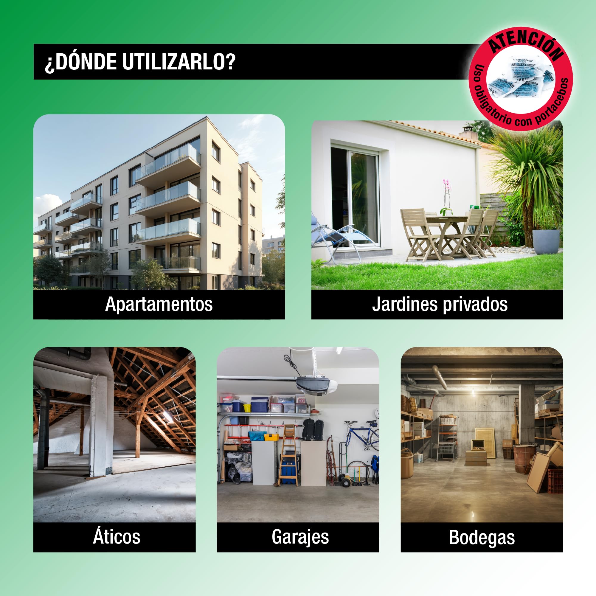 Protect Home, Atrayente de ratas y topillos en formato pasta. Indicado para interiores y exteriores. Único registrado en España para el control de topillos.