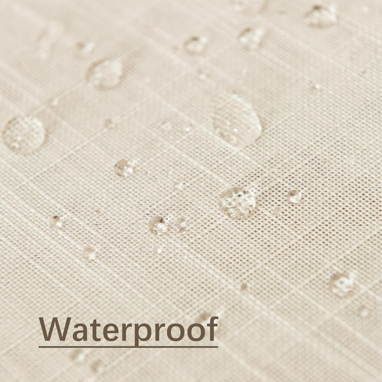 Natural Linen Rectangle Tablecloth, 2 Pack Slubby Textured Fall Lightweight Table Cloth 60 x 84 Inch, Water Resistant Stain Resistant Farmhouse Burlap Table Cover for Kitchen Dining Room, Ivory