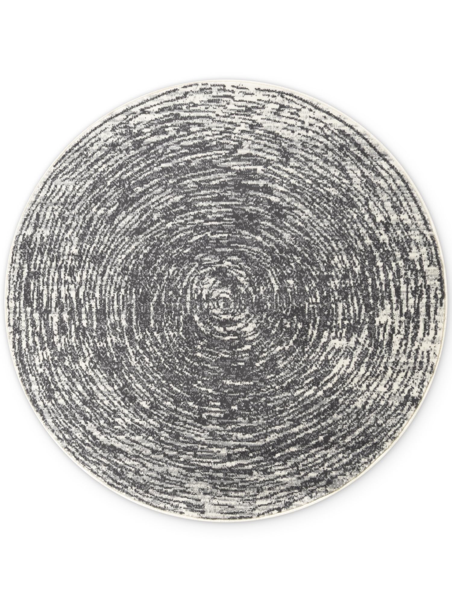 Hanse Home Cavallo Tapis Rond à Poils Courts – Tapis de Salon, Moderne, à Poils Courts et Doux et Design Abstrait pour Salon, Chambre à Coucher, Salle à Manger, Couloir – Gris crème, diamètre 160 cm