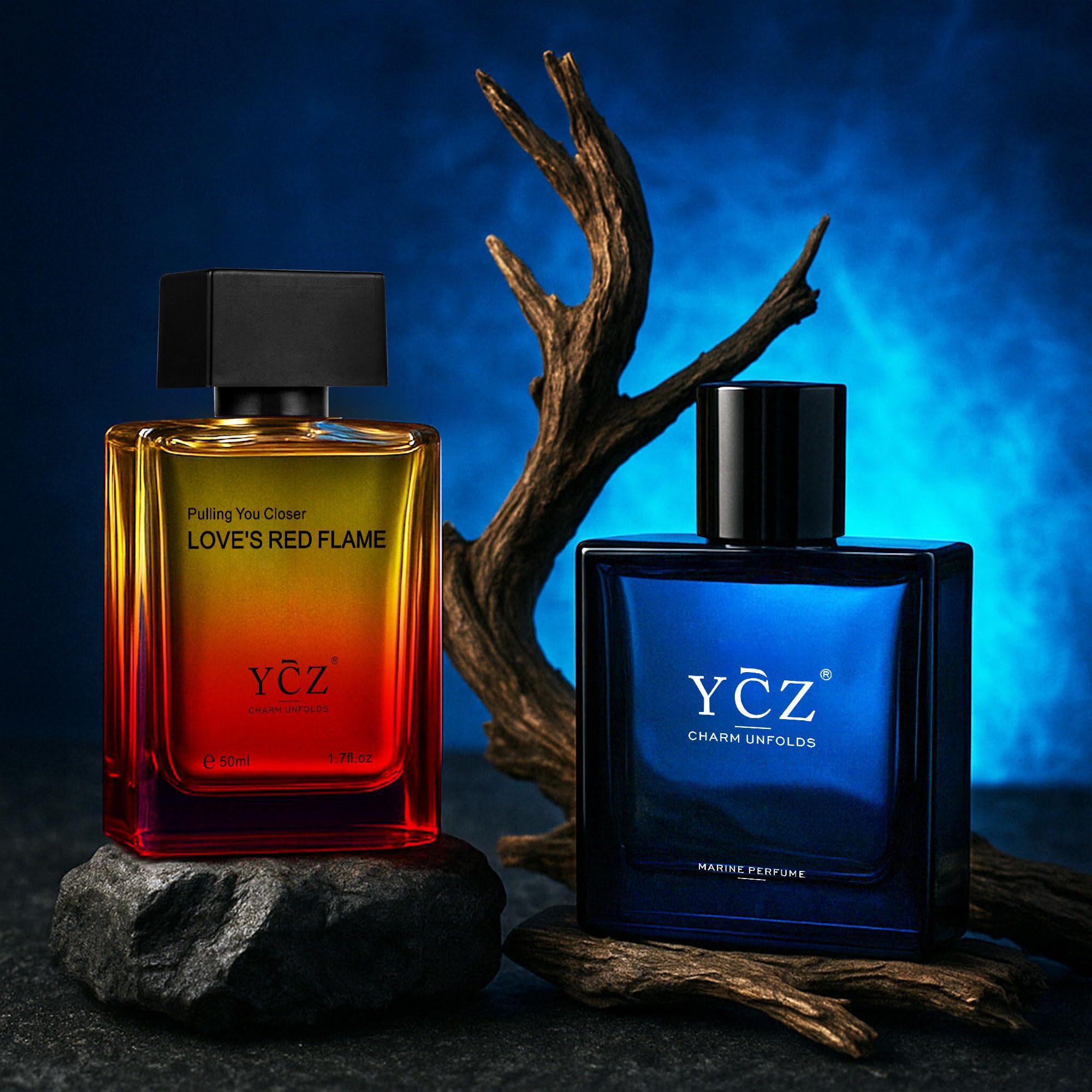 Ycz Parfum für Herren Set,2 X 1.7oz Lang anhaltender Eau de Parfum Herren,Meeres-und orientalische Holz–,Eignet sich für viele Anlässe und ist das perfekte Geschenk für den Gentleman