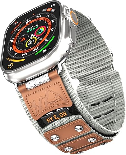 Caseultra Correa deportiva de nailon compatible con Apple Watch Band Series 78 (1.61 pulgadas), Series 654SE (1.575 pulgadas), serie 321 (1.496