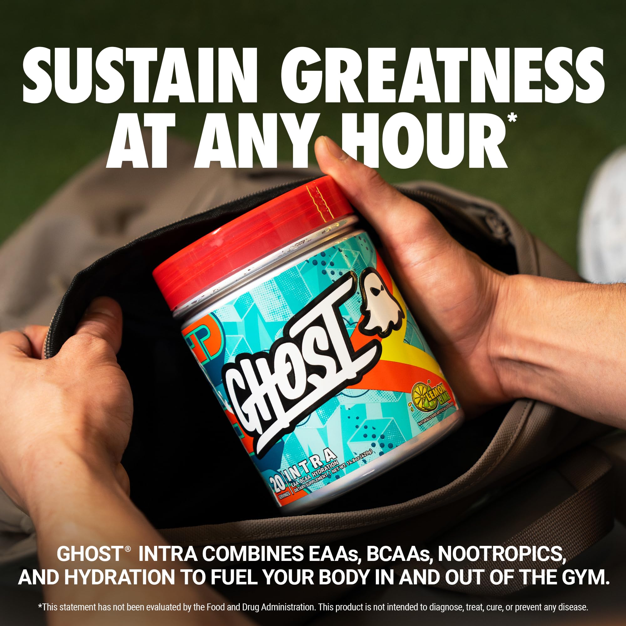 GHOST Intra Workout Powder Drink Mix, Lemon Lime - BCAAs & EAAs — Amazon image 2