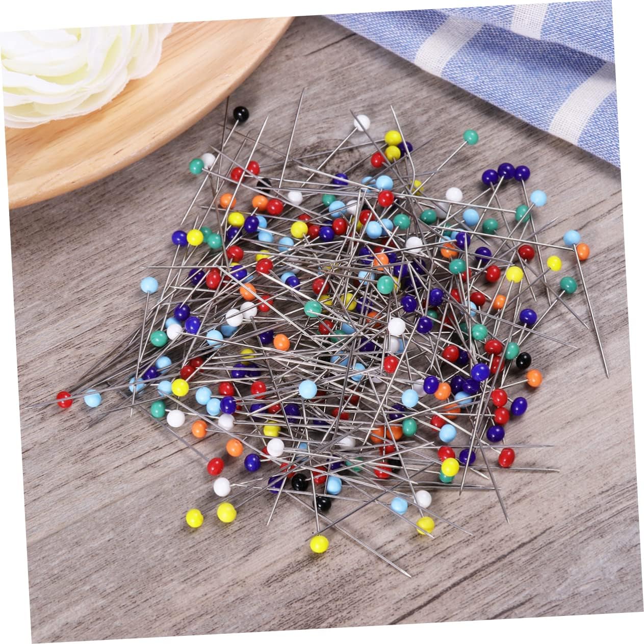 Gadpiparty 200pcs Glass Head Sewing Pins for DIY Crafts Quilting Embroidery Head Pin