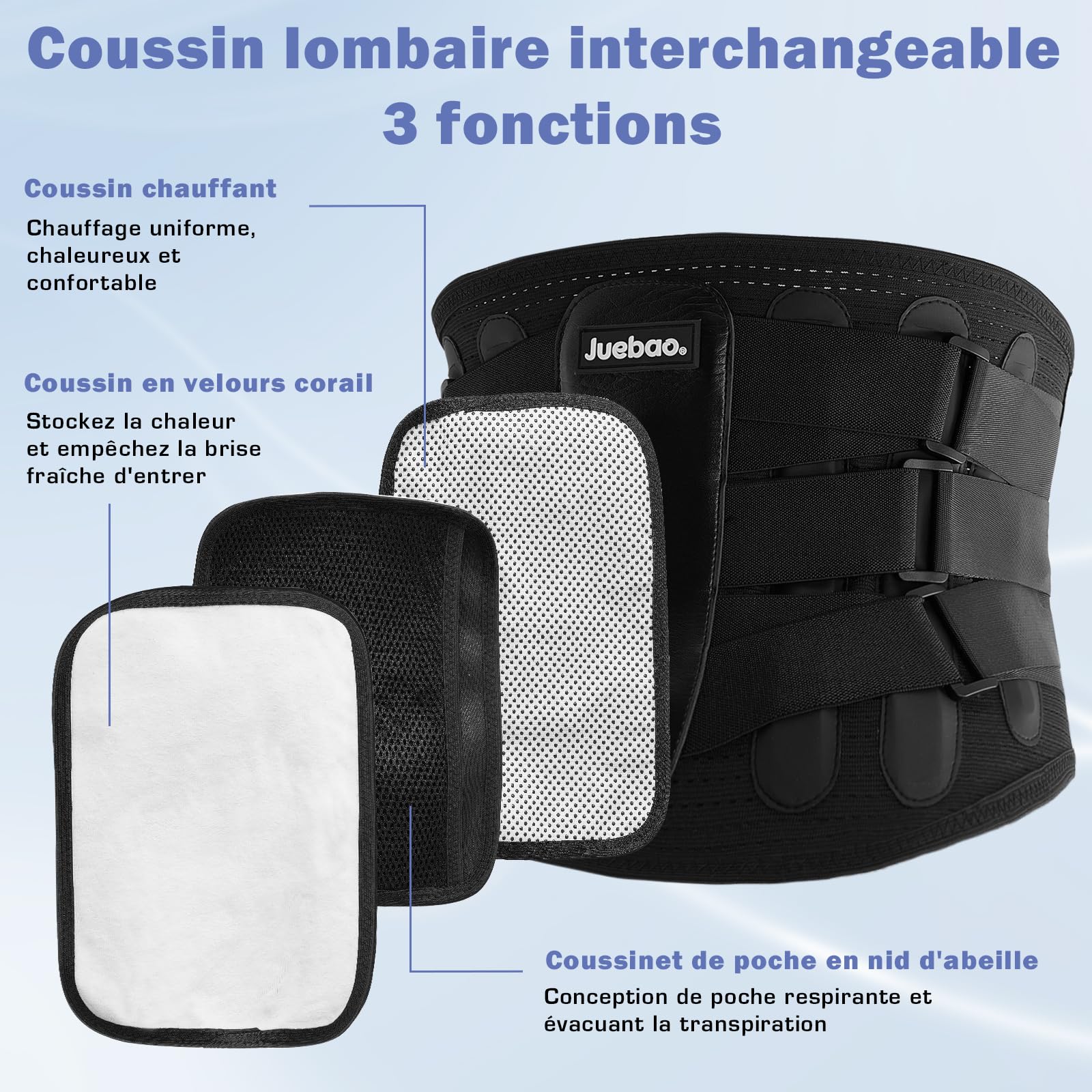 Fascia Lombare Supporto Schiena Donna: Cintura per Uomo Elastica con Imbottitura 3 Rimovibile per Lombosacrale Ernia - Regolabili e Traspiranti Busto Ortopedico Lombare con 6 Sostegno per Lavoro (XXL)