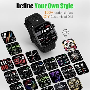 GPS Smart Watch, 1.85'' HD Screen Smartwatch, Alaex Built-in, 110+ Sports Modes, Activity Tracke with Heart Rate/Sleep Monitor/SpO2, 3 ATM Waterproof Fitness Watch for Android iOS