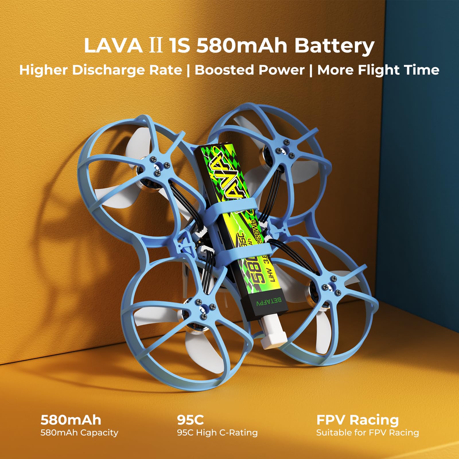 BETAFPV Meteor75 Pro 1S Brushless Drone with Matrix 1S 5IN1 FC, 1102 22000KV Motor, 45mm 3-Blade Prop for FPV Freestyle Racing Indoor Outdoor, Fly Time Up to 6.5Min with ​LAVA II 580mAh 1S Lipo - ELRS