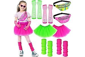Neon Glow Party Wear Accessory Set for Toddler Girls