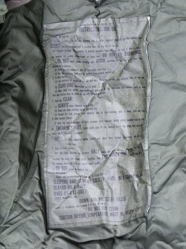 Miniatura 6 de Muy cálido grueso de la vieja escuela militar del ejército de los Estados Unidos subcero clima frío extremo ECW Down OD verde saco de dormir por el