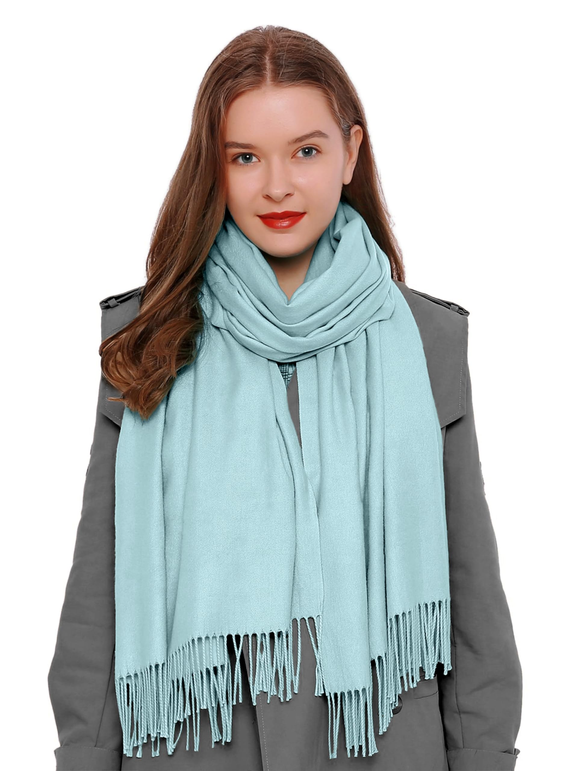 DonDon Schal Damen Winter Wollschal Winterschal warm weich 185 x 65 cm