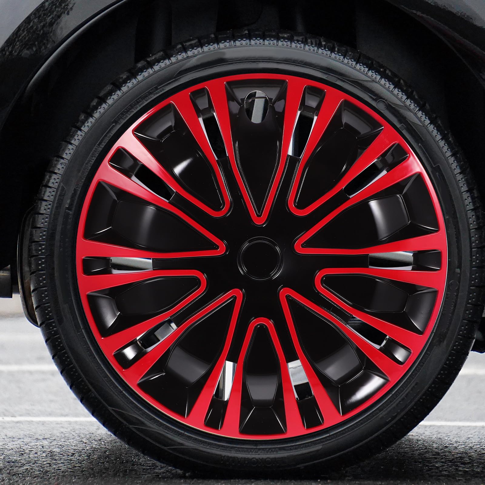 Copri Mozzo per Ruote Auto in Pp, Facile Installazione, Coprimozzo Decorativo per Cerchi da 15 Pollici, la Protezione e Restyling del Veicolo