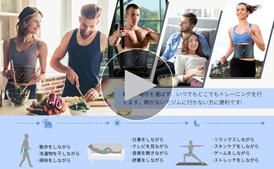 Amazon.co.jp: 【最新強化版 EMS 腹筋ベルト ジェルシート不要