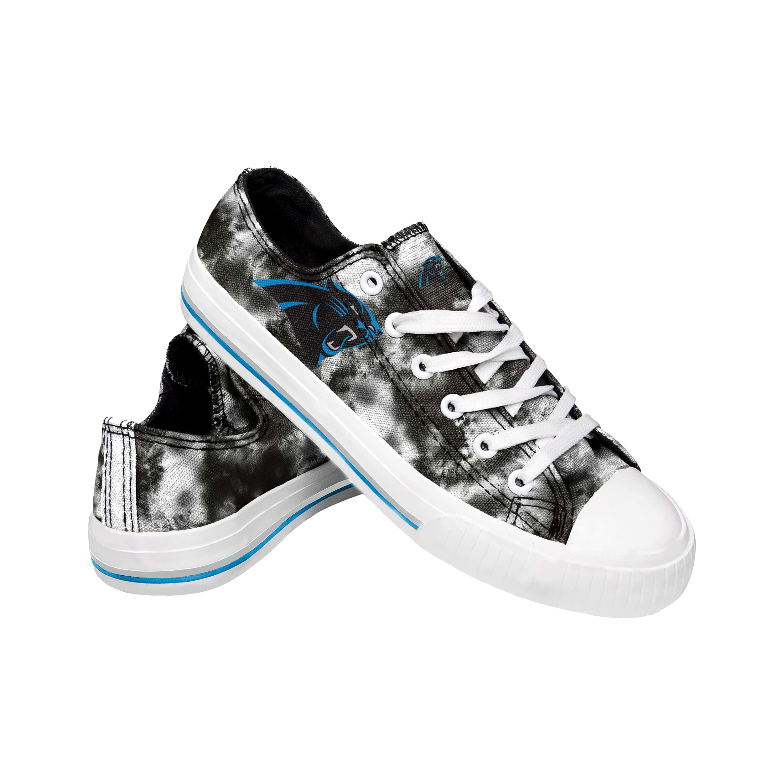 FOCO Womens NFL Team Logo Ladies Fashion Tie Dye Low Top Canvas Sneakers Shoes