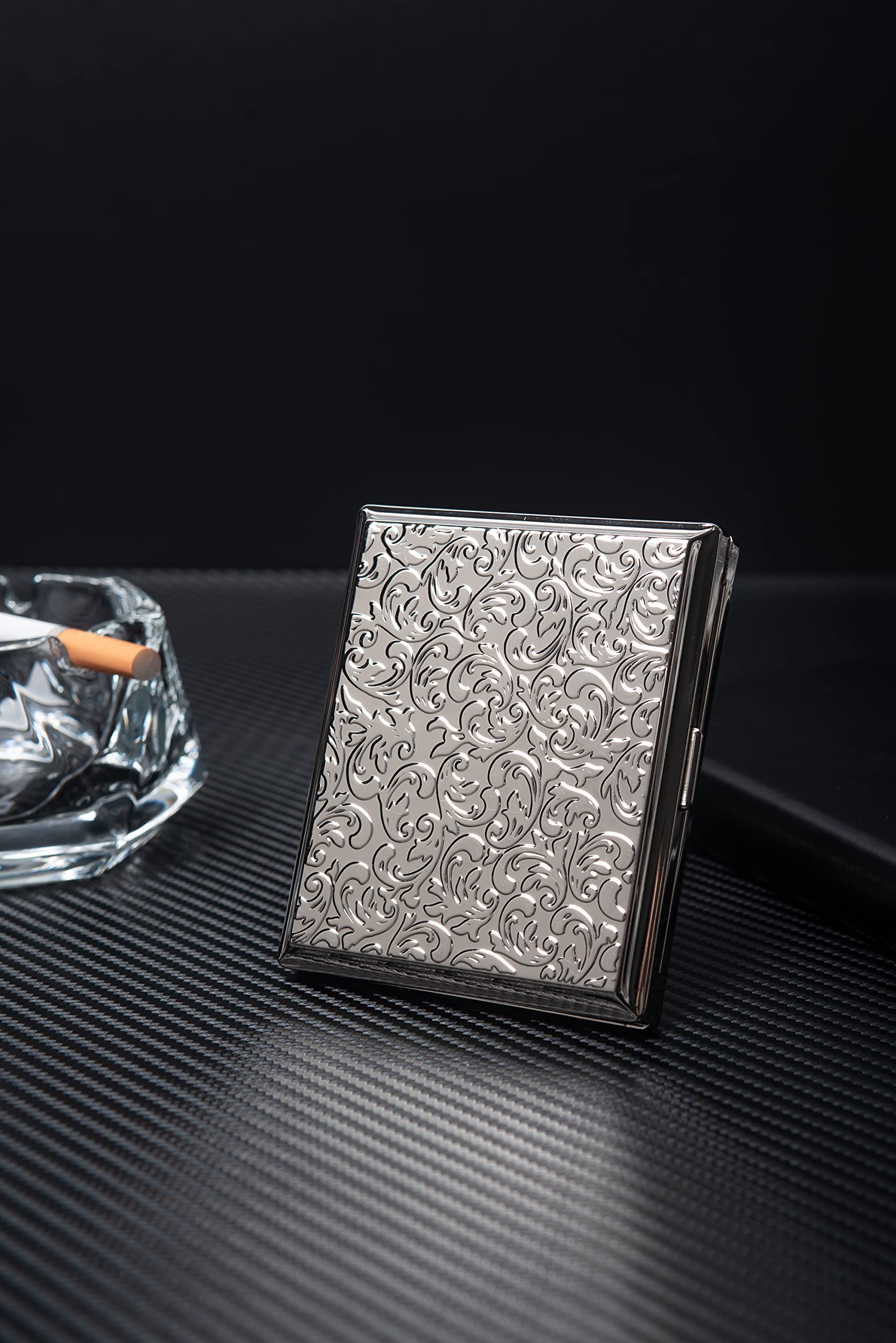 rubber cigarette case Amazon.com: Metal Cigarette Case/Box with Rubber Band, Holds 14-16 85mm  Cigarettes (Silver) : Health & Household