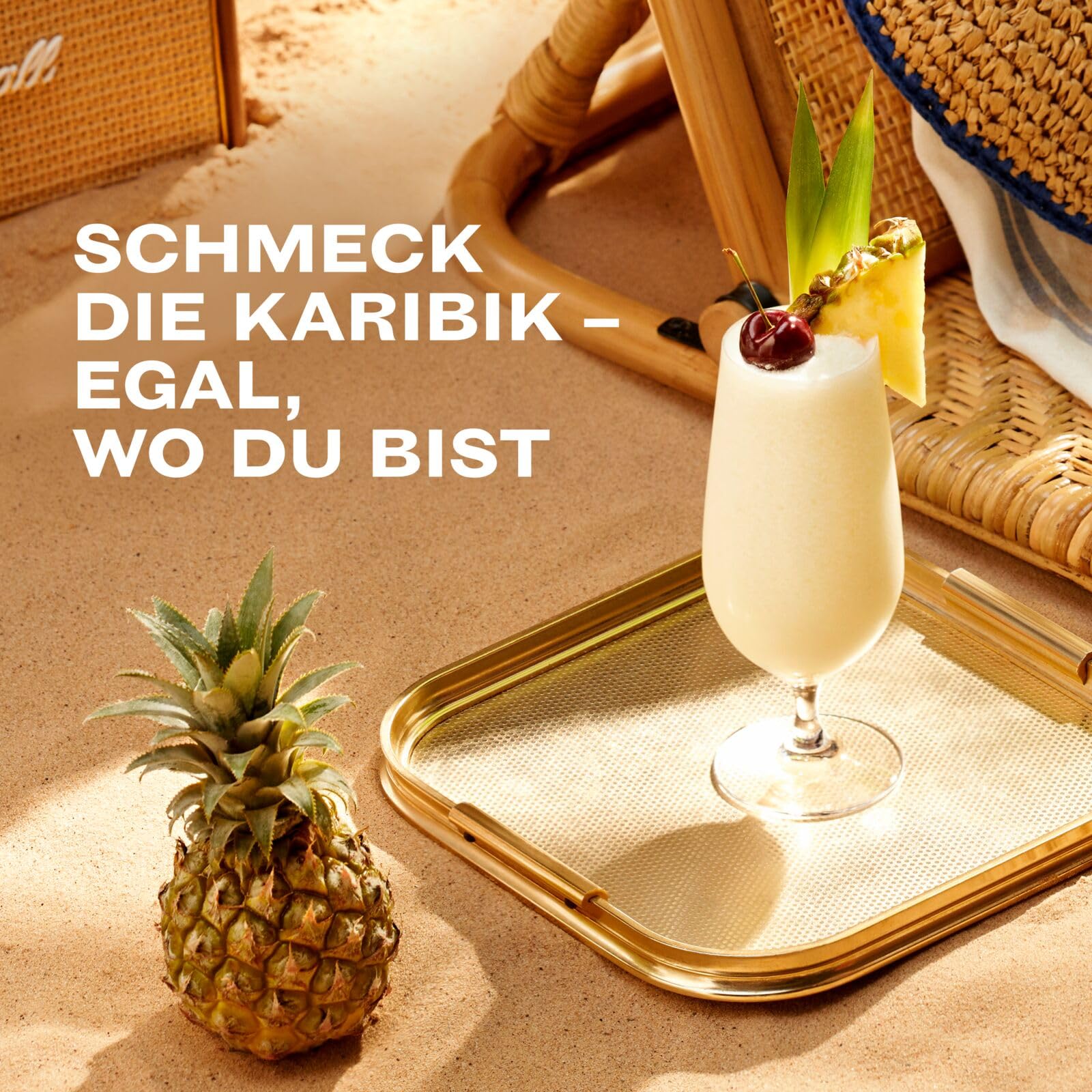BACARDÍ Piña Colada, 10% Vol., 12 x 25 cl/250 ml, Ready-To-Drink Cocktail in der Dose, trinkfertig mit BACARDÍ Carta Blanca Rum, Ananas und Kokosnuss