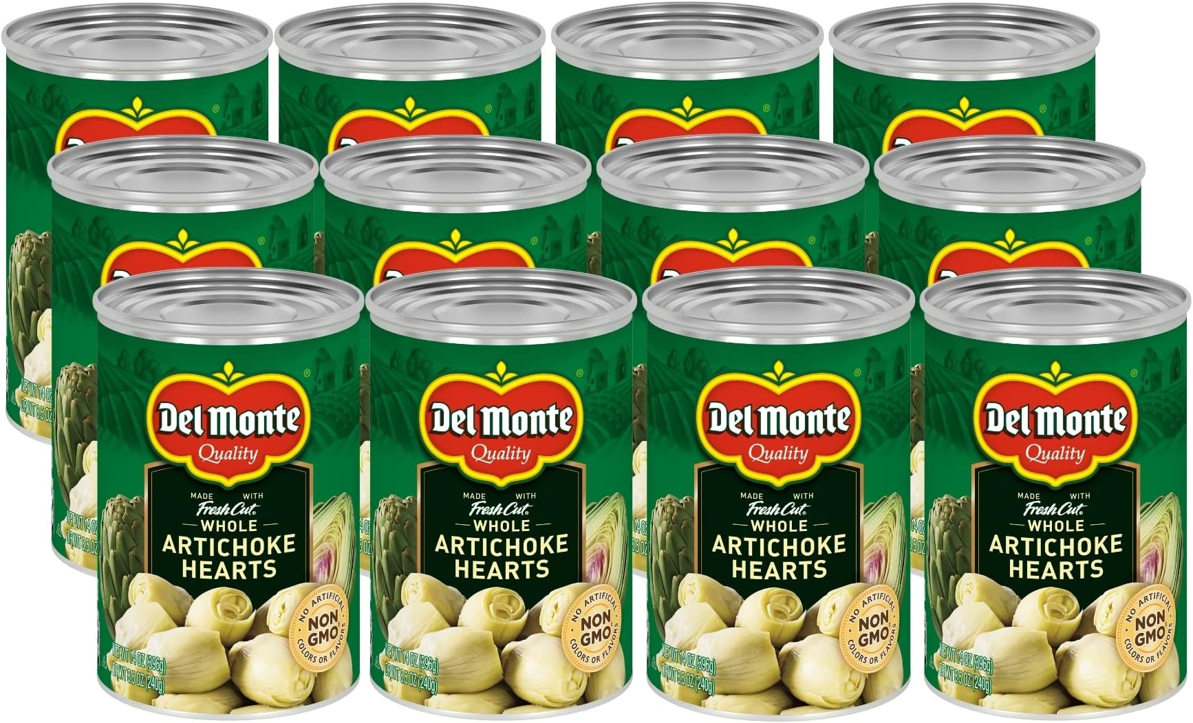 Del Monte® Whole Artichoke Hearts 14 oz. Can, 12 Pack