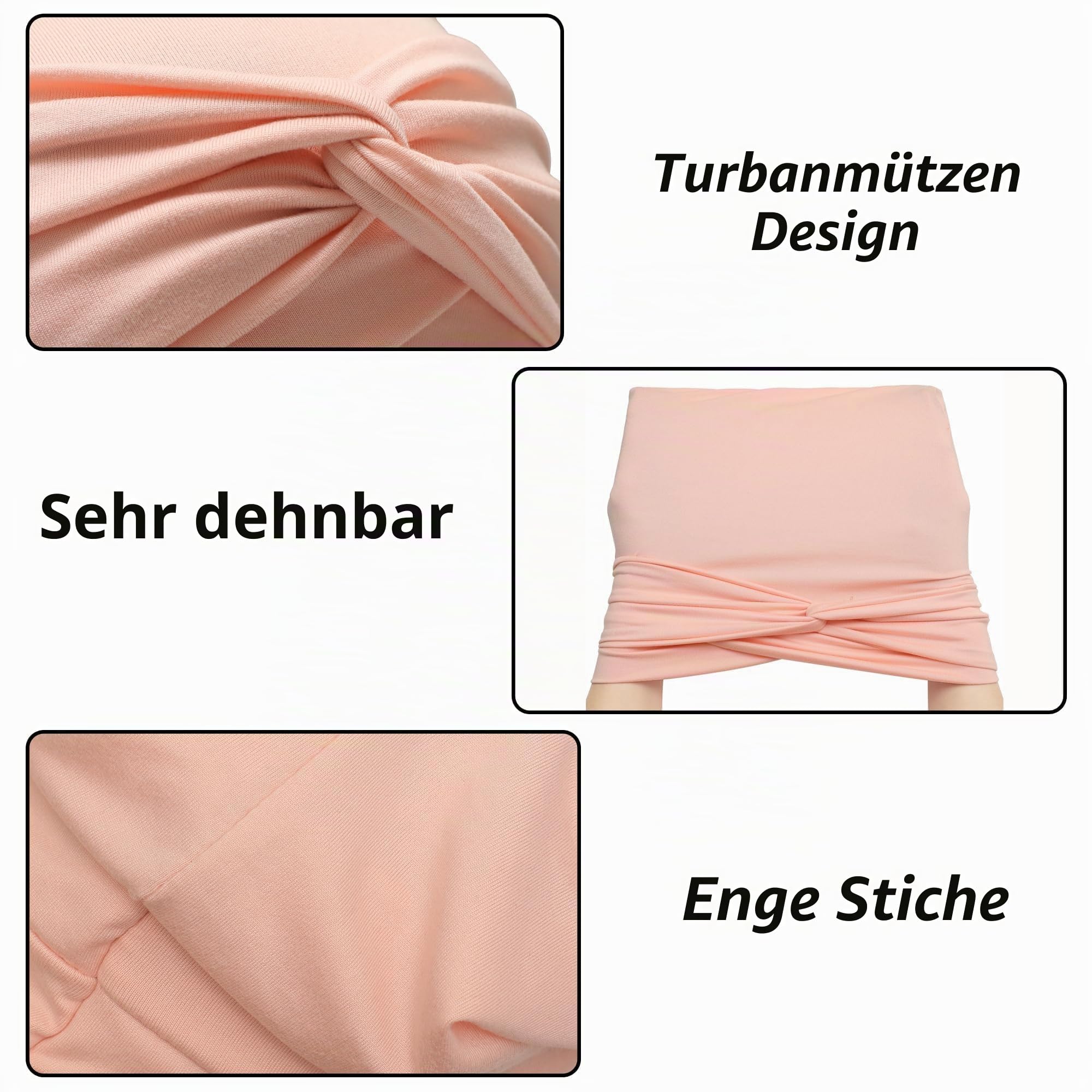 ZLYC Chemo-Kopfbedeckung für Damen, vorgebunden, Turban-Kopfbedeckung, leichte Beanie-Mütze