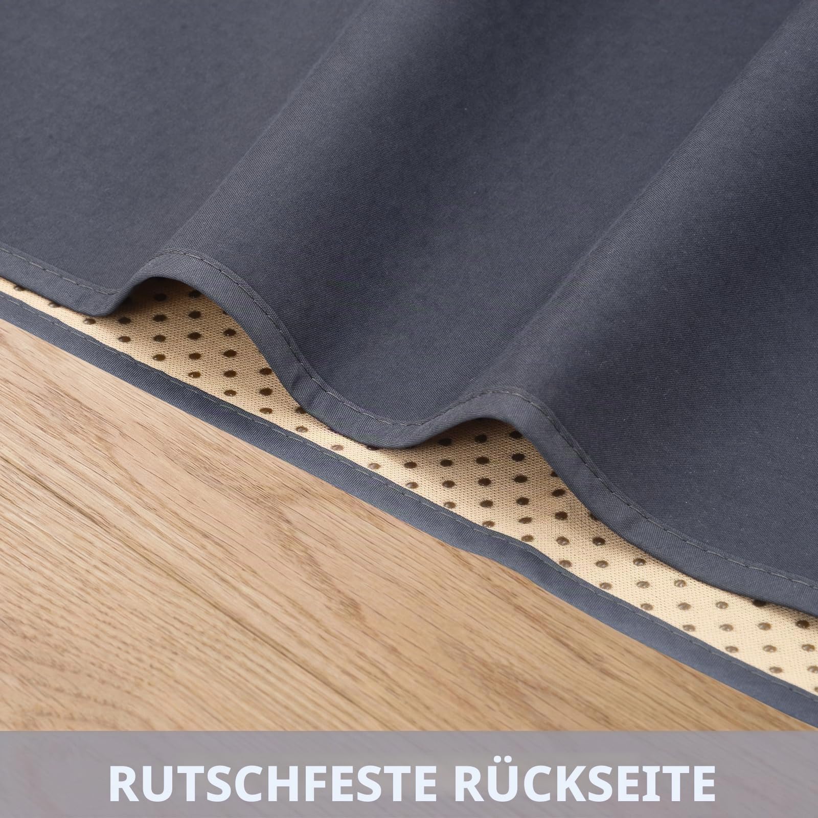 Spritzschutzmatte für Hochstuhl & Basteln, WOMUMON 51" waschbar, wasserdicht & rutschfest, Bodenschutz gegen Schmutz und Verschütten, für Haustiere, Grau