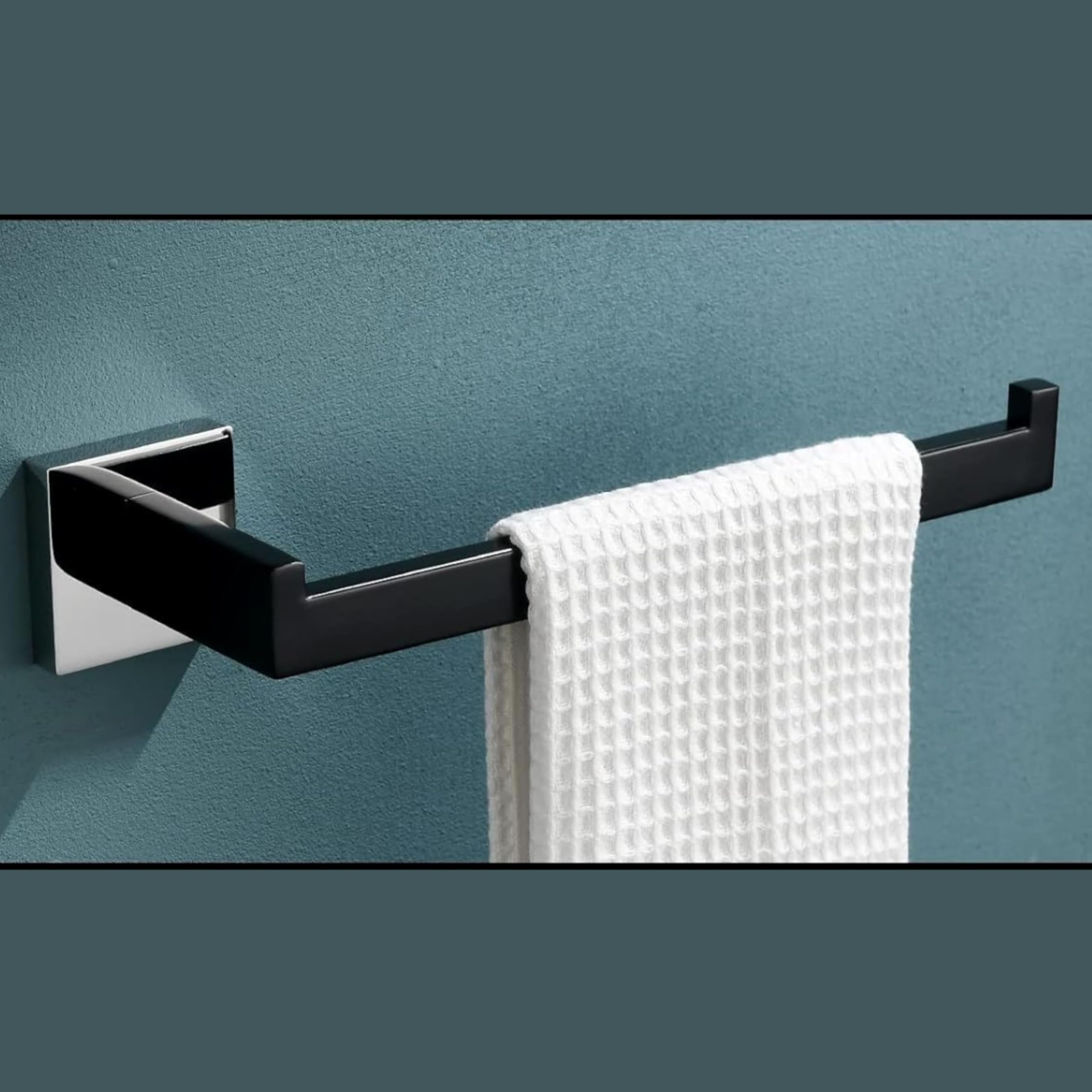 LUXIUR Towel Hanger for Wash Basin, Bathroom and Kitchen Sink Stand, 304 Grade Stainless Steel Towel Ring, Napkin Holder, Chrome Black-image-25