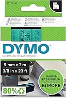 Vista 1 de Dymo Cinta de etiquetado estándar D1 0.354 in x 23.0 ft - Negro sobre verde