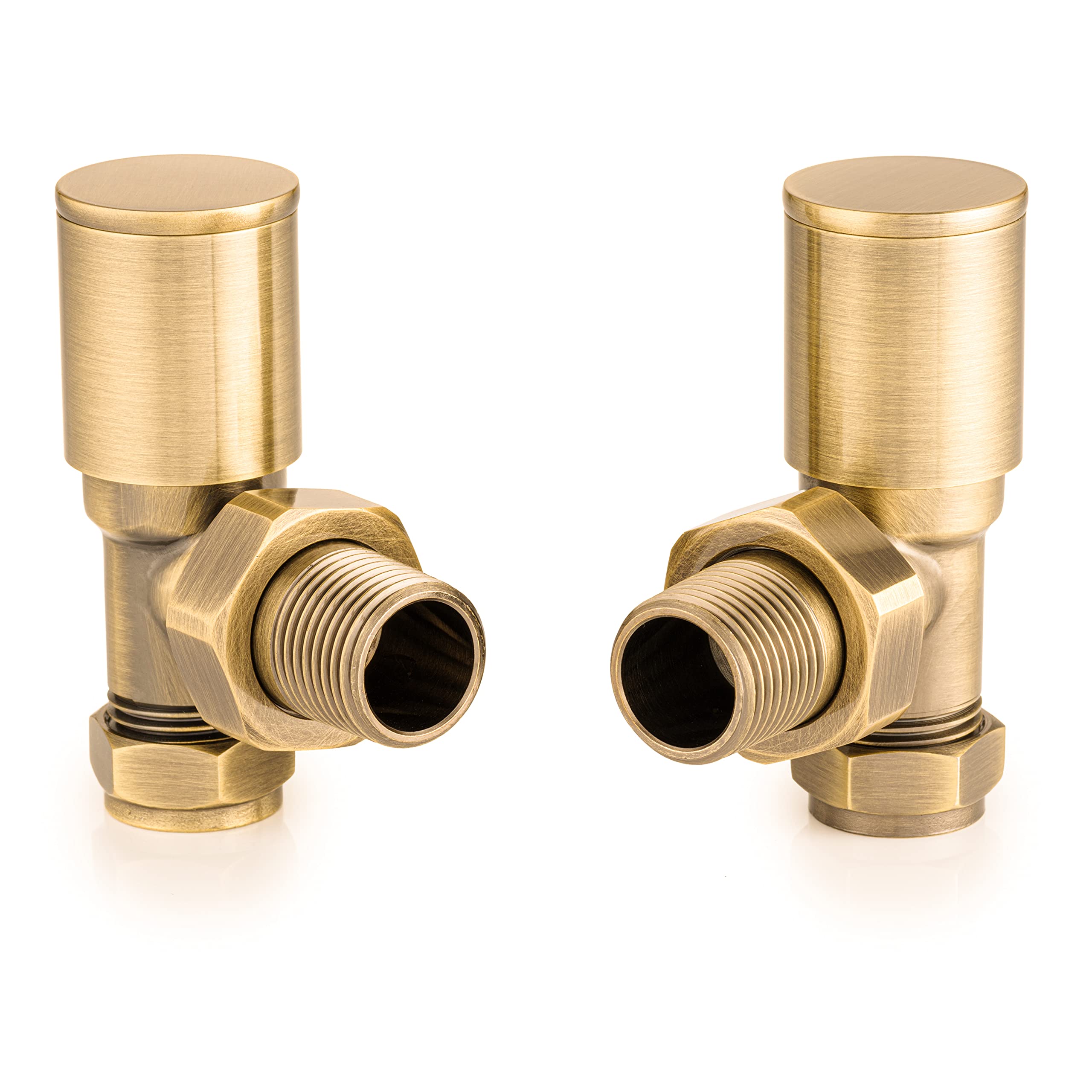 Robinets de radiateur en or - Robinets de radiateur en laiton antique, Robinets de radiateur en cuivre | Sèche-serviettes en or, Robinet de radiateur en or et sèche-serviettes en laiton (15mm)