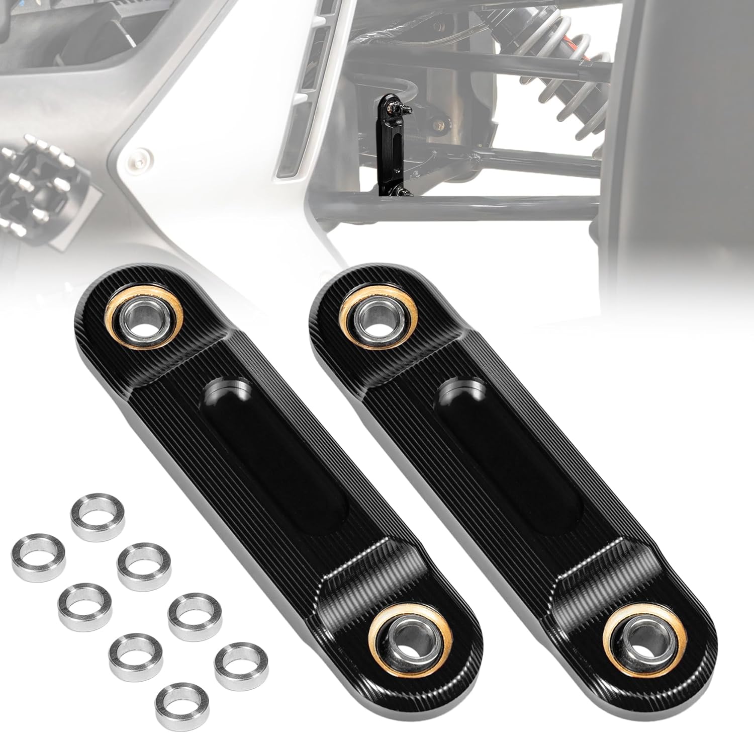 Sway Bar End Links – Billet Aluminum Joint End Links Kit for the Can-Am Ryker 600/900 / Rally (2019-2025) & Sport (2022-2025) Accessories (Black)