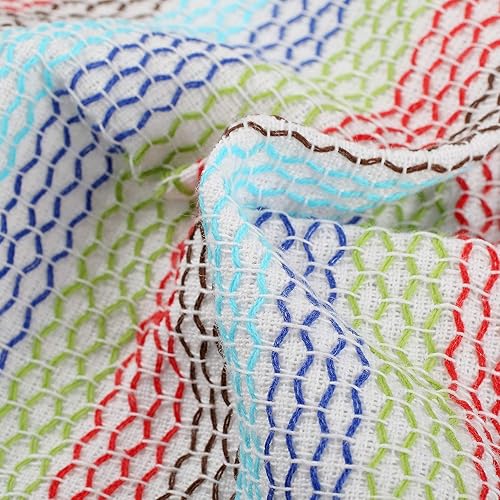 Miniatura 3 de Toallas de té de algodón, suaves y absorbentes, básicas de cocina para uso diario, lavables a máquina, 13 x 13 pulgadas, juego de 8 colores