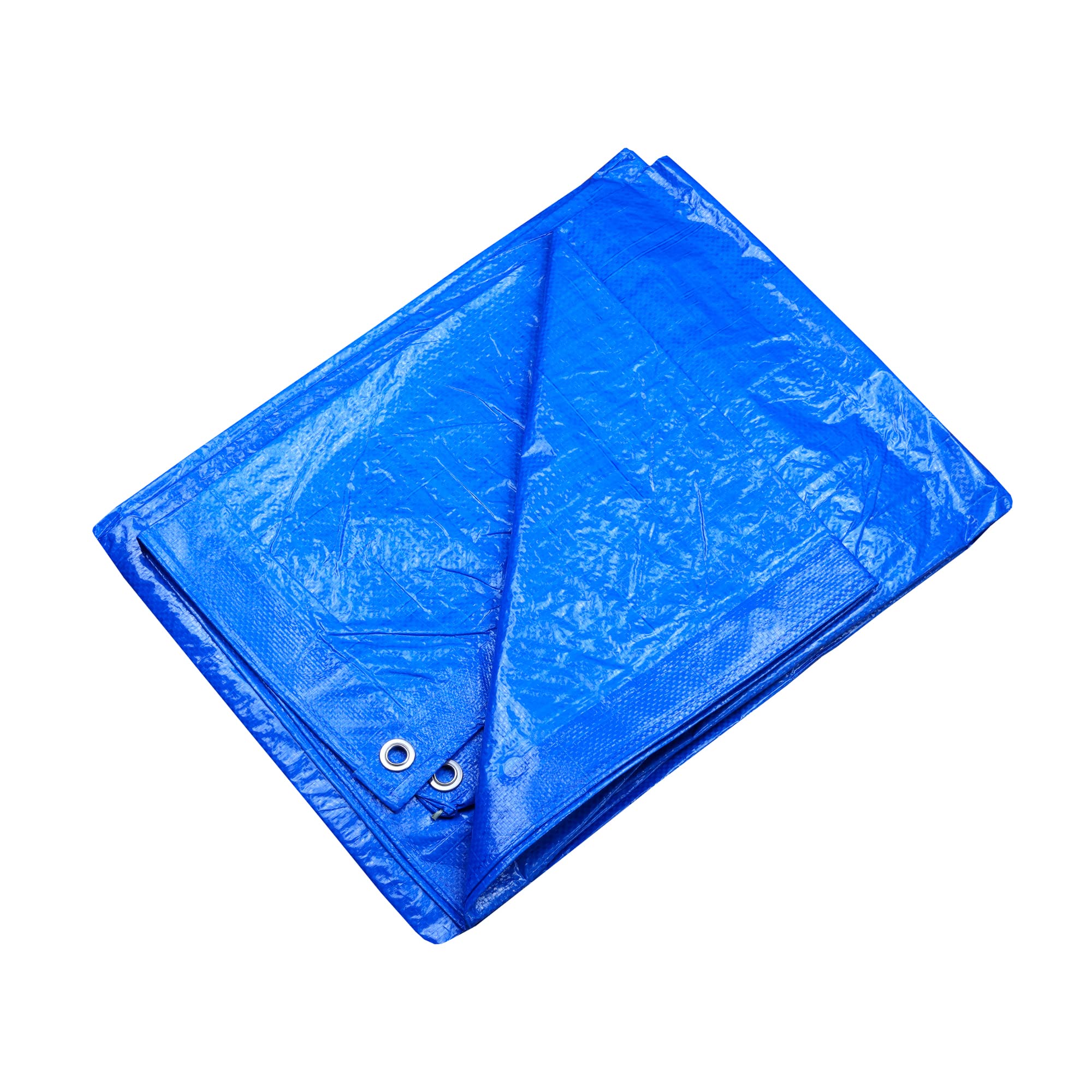 Bortaberg Tarpaulin Strengthened Waterproof With Eyelets, Blue, Multi-Use Cover Protection, Tear-Resistant Protective, Made of 90gram/sm Reinforcing Mesh, Premium Quality ([m]4x4 || 13.1'x13.1')