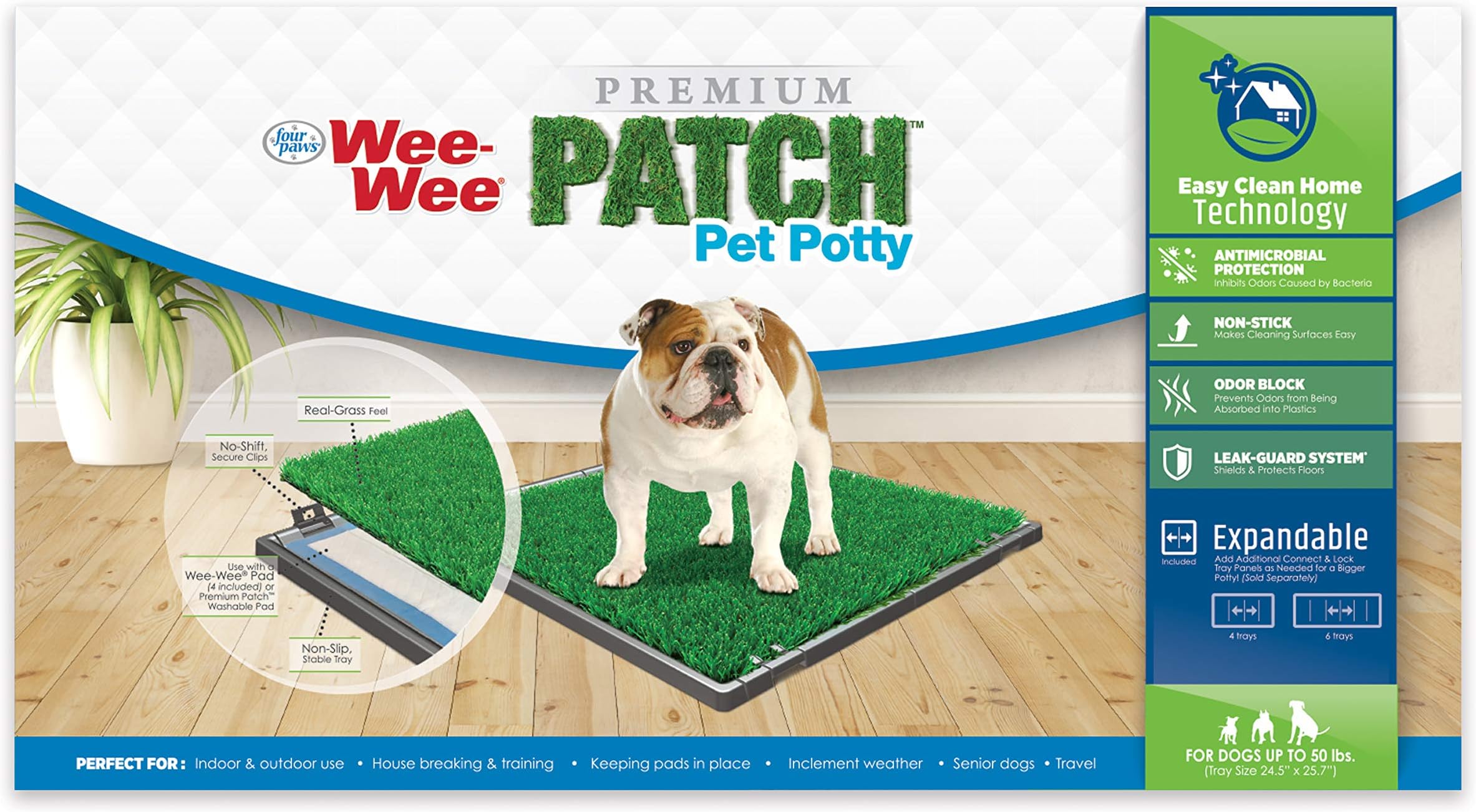 Wee-Wee Premium Patch Indoor And Outdoor Pet Potty 24.5" X 25.7"