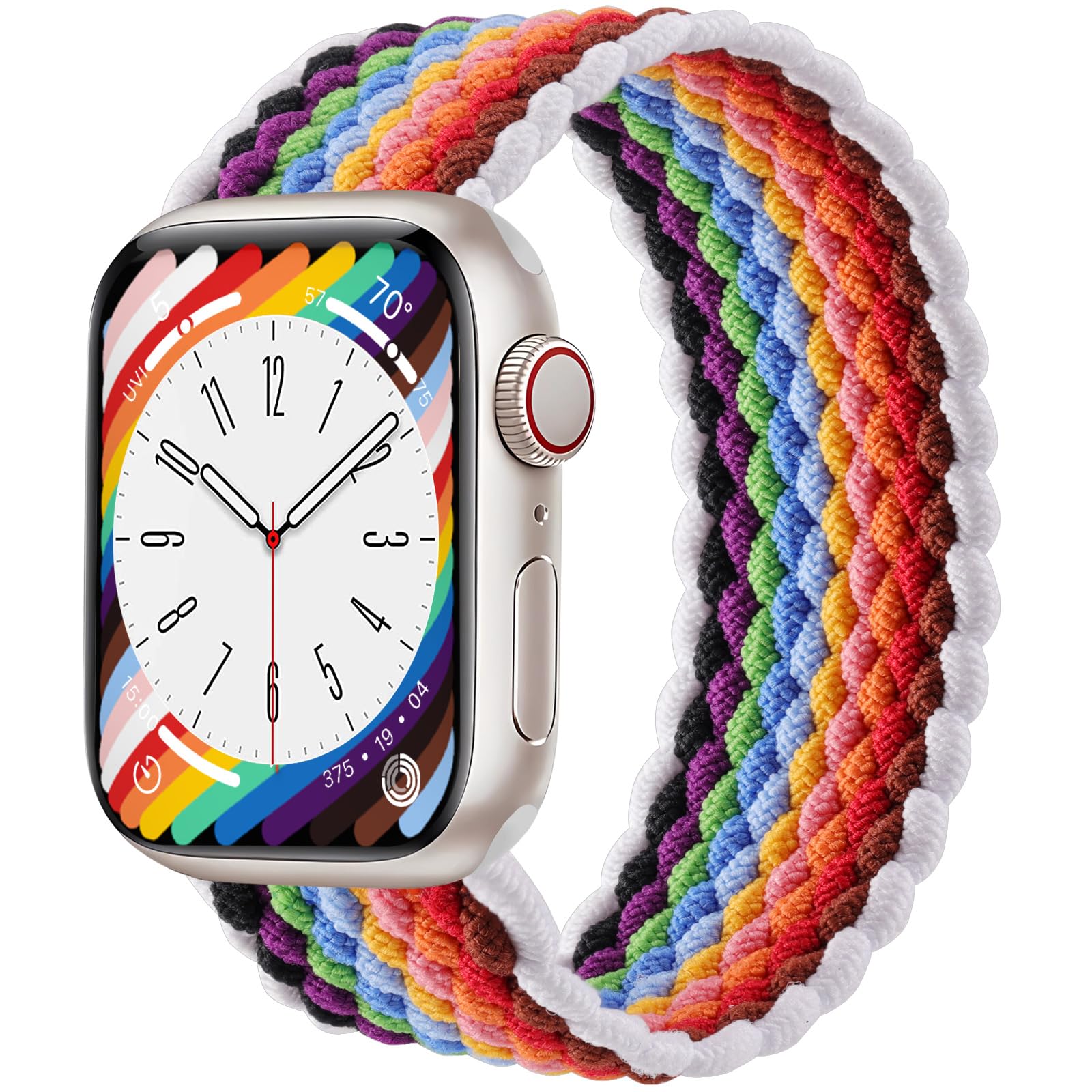 Zedoli Braided Solo Loop Bands Compatible with Apple Watch Band 38mm 40mm 41mm 42mm 44mm 45mm 46mm 49mm Women Men, Stretchy Nylon Sport Elastic Strap for iWatch Series 11 10 9 8 7 6 5 4 3 2 1 SE Ultra — view 24